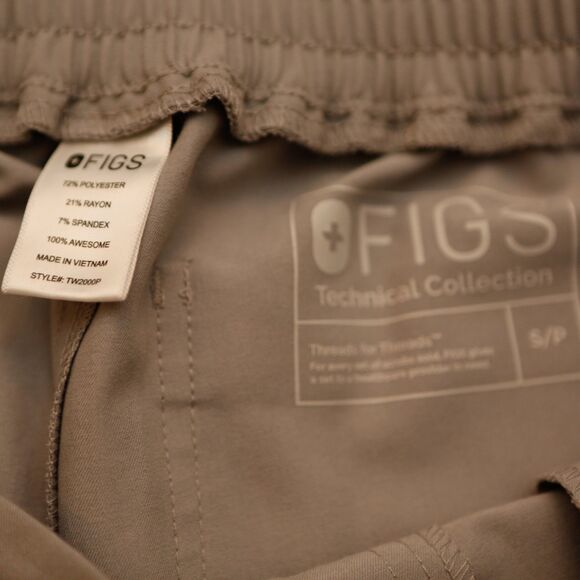 Figs Gray High Waisted Yola Skinny Scrub Pants Size Small Petite - Picture 7 of 7